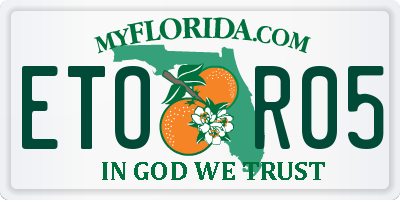 FL license plate ETOR05