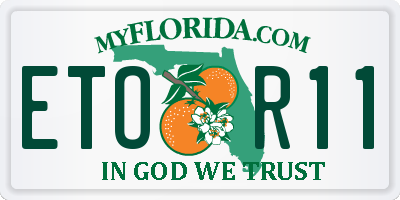 FL license plate ETOR11