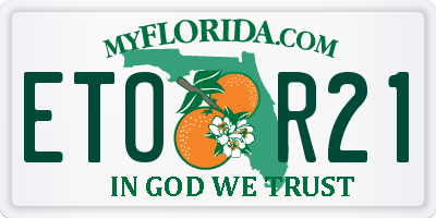 FL license plate ETOR21
