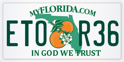 FL license plate ETOR36