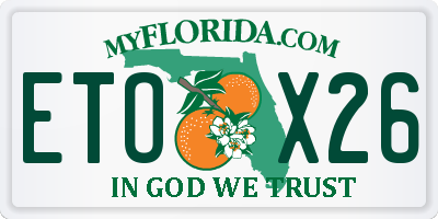 FL license plate ETOX26