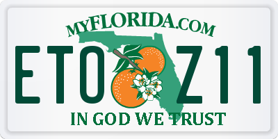 FL license plate ETOZ11