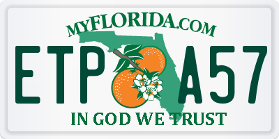 FL license plate ETPA57