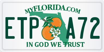 FL license plate ETPA72