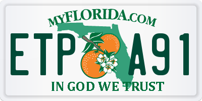 FL license plate ETPA91