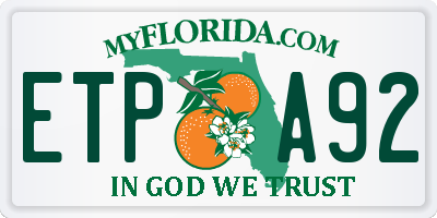 FL license plate ETPA92