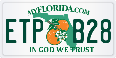 FL license plate ETPB28