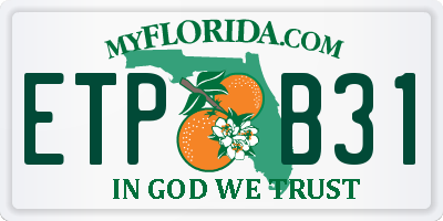FL license plate ETPB31