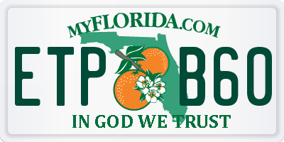 FL license plate ETPB60