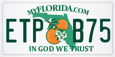 FL license plate ETPB75