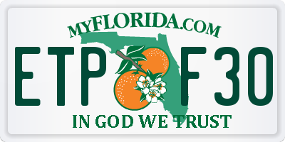 FL license plate ETPF30