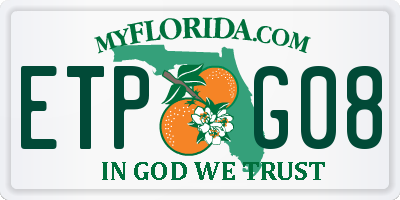 FL license plate ETPG08