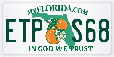 FL license plate ETPS68