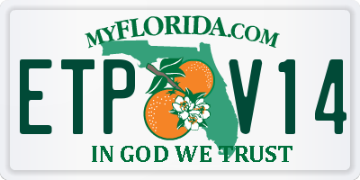 FL license plate ETPV14