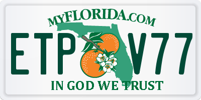 FL license plate ETPV77