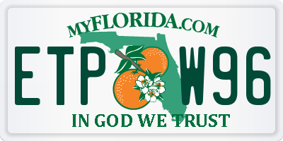 FL license plate ETPW96