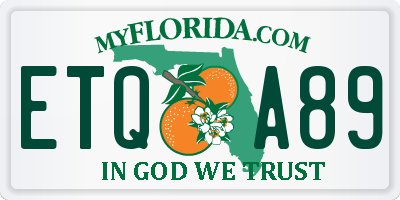 FL license plate ETQA89