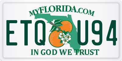 FL license plate ETQU94