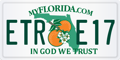 FL license plate ETRE17