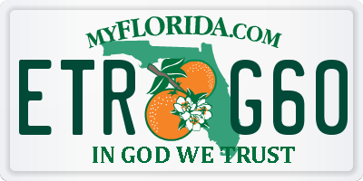 FL license plate ETRG60