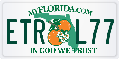 FL license plate ETRL77