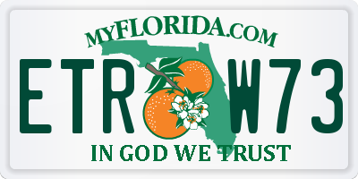 FL license plate ETRW73