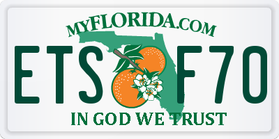 FL license plate ETSF70