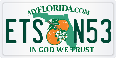FL license plate ETSN53