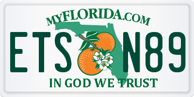 FL license plate ETSN89