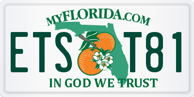 FL license plate ETST81