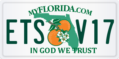 FL license plate ETSV17