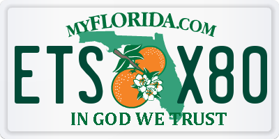FL license plate ETSX80