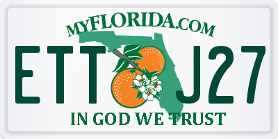 FL license plate ETTJ27
