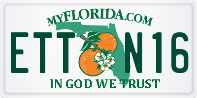 FL license plate ETTN16