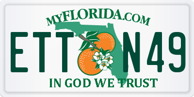 FL license plate ETTN49