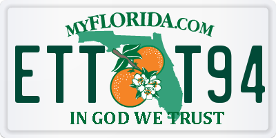 FL license plate ETTT94
