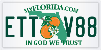 FL license plate ETTV88