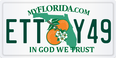 FL license plate ETTY49