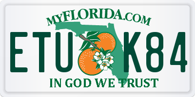 FL license plate ETUK84