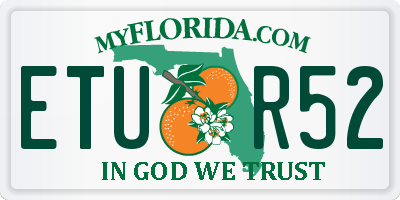 FL license plate ETUR52