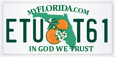 FL license plate ETUT61