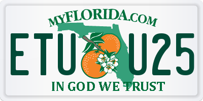 FL license plate ETUU25