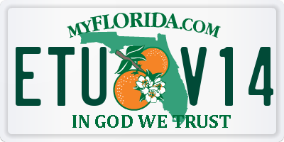 FL license plate ETUV14