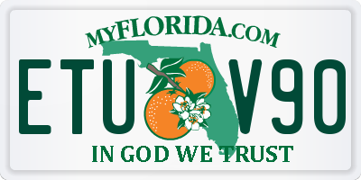 FL license plate ETUV90