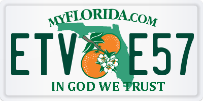 FL license plate ETVE57