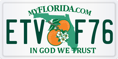 FL license plate ETVF76