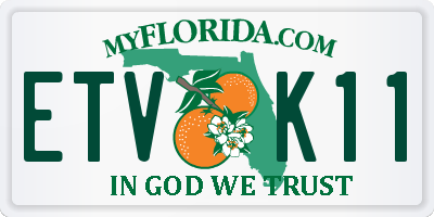 FL license plate ETVK11