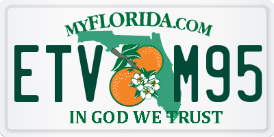 FL license plate ETVM95
