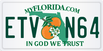FL license plate ETVN64