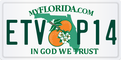 FL license plate ETVP14